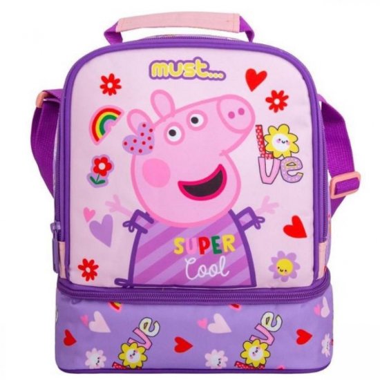 Must Yummy Ισοθερμικό Τσαντάκι Φαγητού Ώμου 7lt Ροζ Peppa Pig 22 x 16 x 28cm