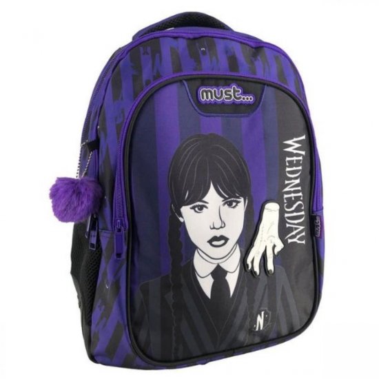 Σχολική Τσάντα Πλάτης Wednesday Addams με 3 Θήκες